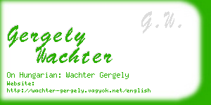gergely wachter business card